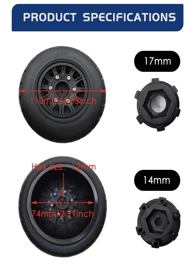 HOPLEX RC Short Course Truck Tires with Foam Inserts for 1/10 Scale Arrma Senton Tires Traxxas Slash Tires Axial Redcat Rc4wd Hex Detachable Replacement 17mm 14mm 12mm RC Wheels and Tires - Image 2